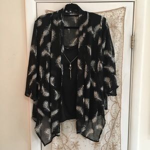 Elementz Tank & Overlay shirt with beaded detail.